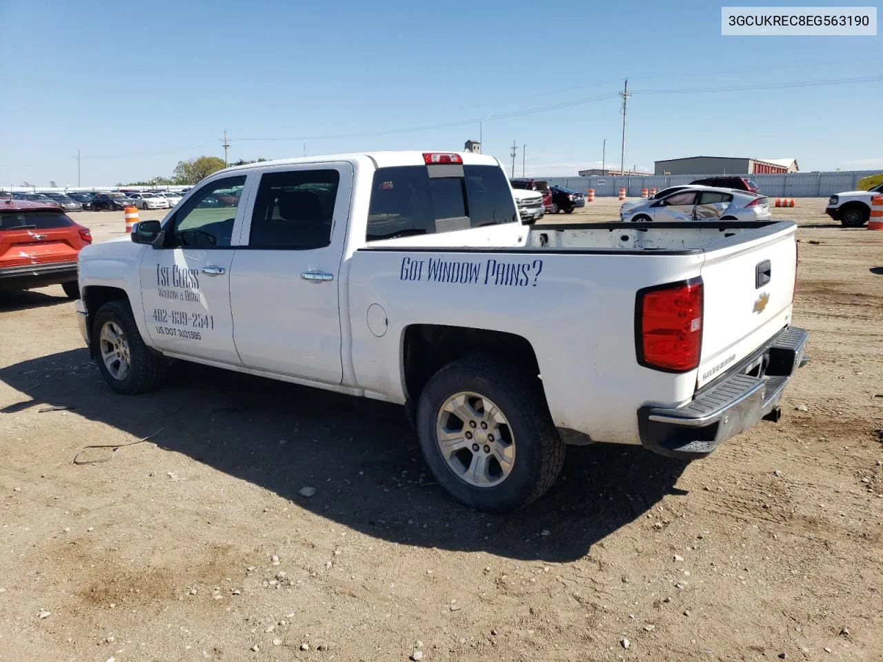 2014 Chevrolet Silverado K1500 Lt VIN: 3GCUKREC8EG563190 Lot: 72805614