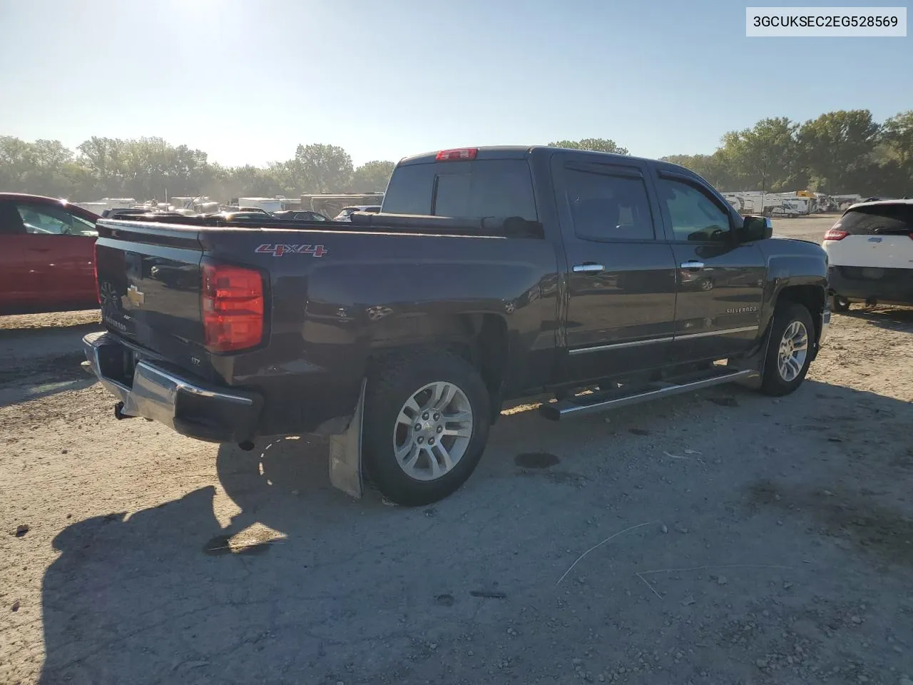 2014 Chevrolet Silverado K1500 Ltz VIN: 3GCUKSEC2EG528569 Lot: 73194374