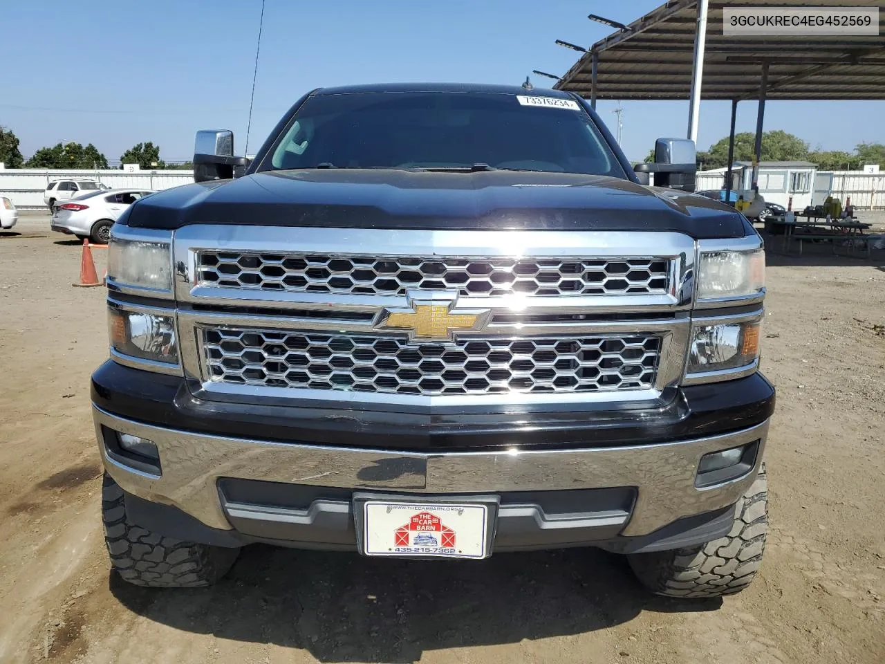 2014 Chevrolet Silverado K1500 Lt VIN: 3GCUKREC4EG452569 Lot: 73376234