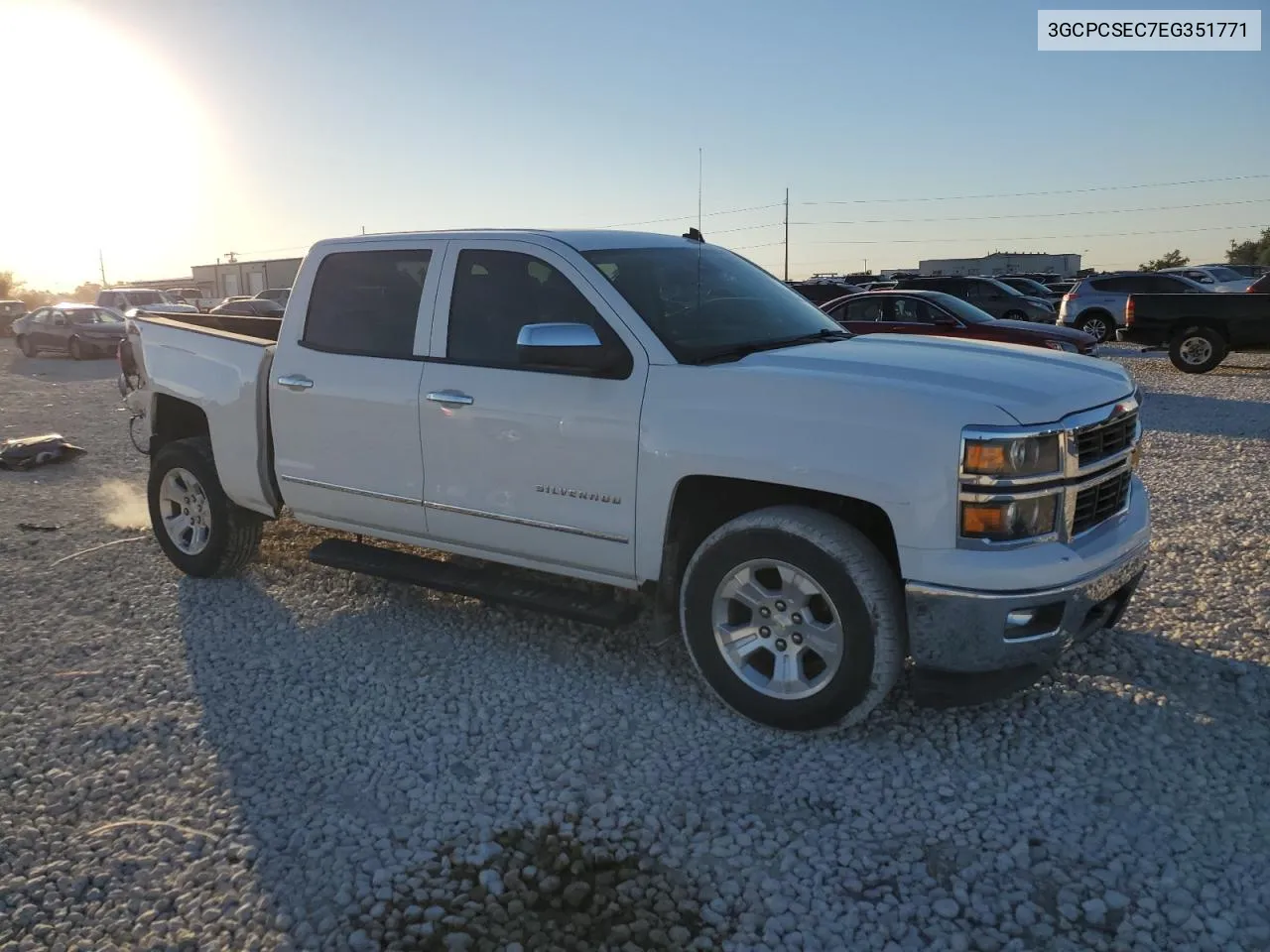 2014 Chevrolet Silverado C1500 Ltz VIN: 3GCPCSEC7EG351771 Lot: 73418874