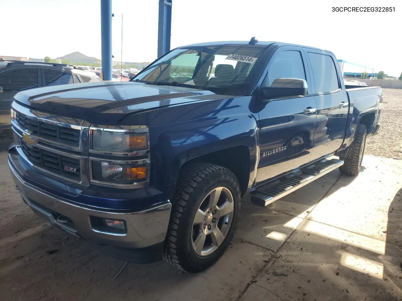 2014 Chevrolet Silverado C1500 Lt VIN: 3GCPCREC2EG322851 Lot: 74026514