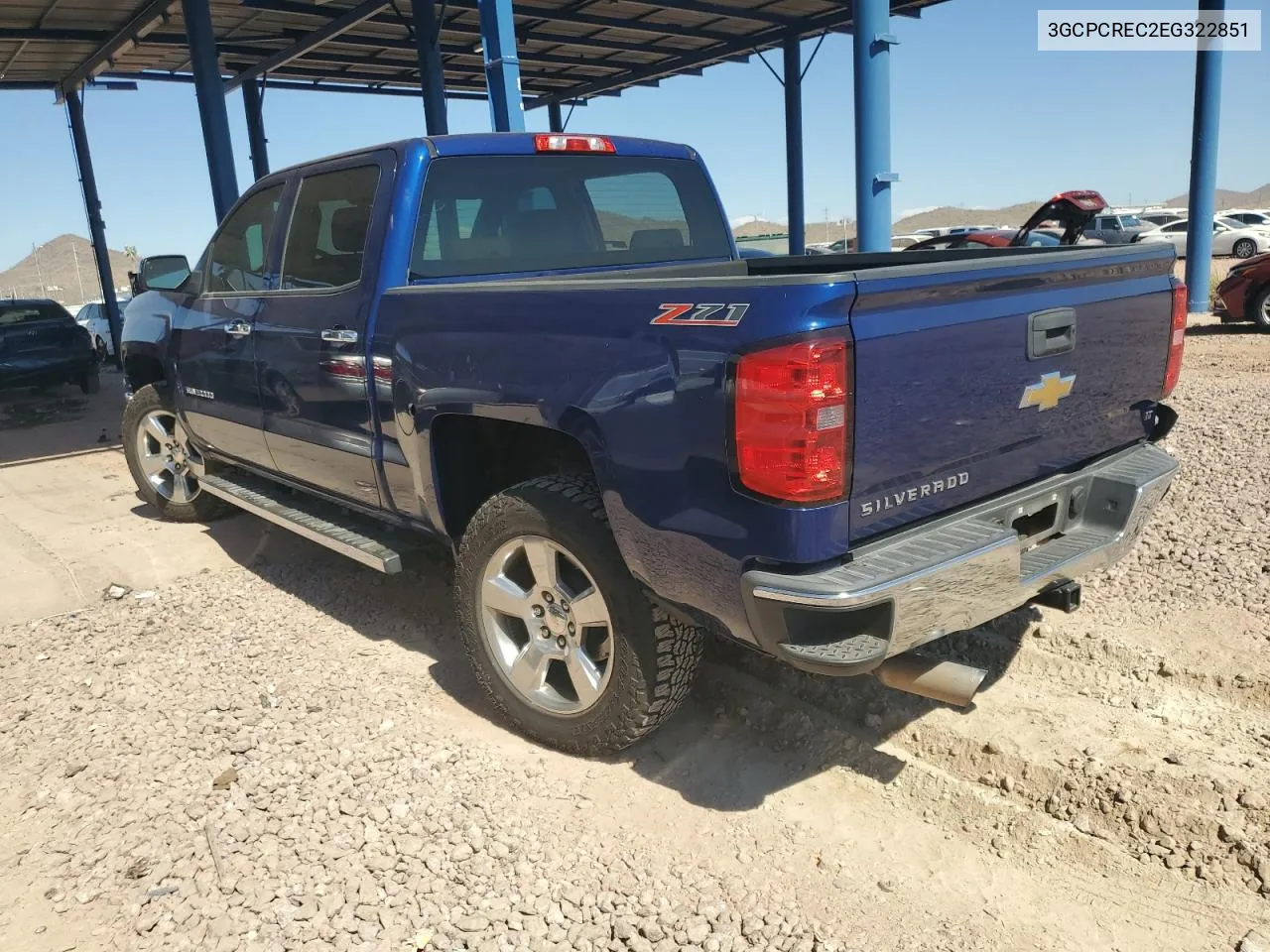 2014 Chevrolet Silverado C1500 Lt VIN: 3GCPCREC2EG322851 Lot: 74026514