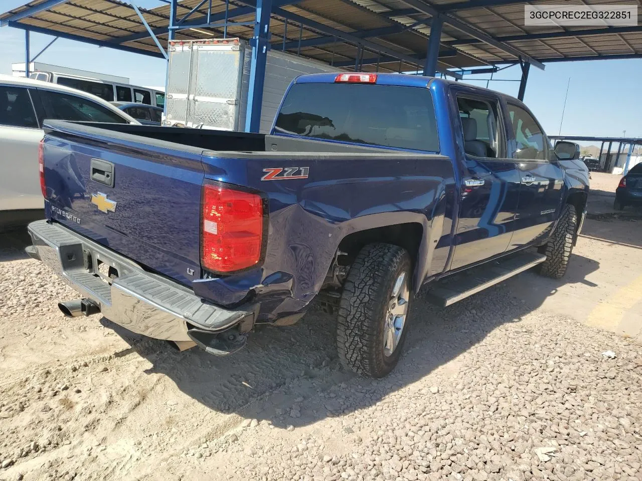 2014 Chevrolet Silverado C1500 Lt VIN: 3GCPCREC2EG322851 Lot: 74026514