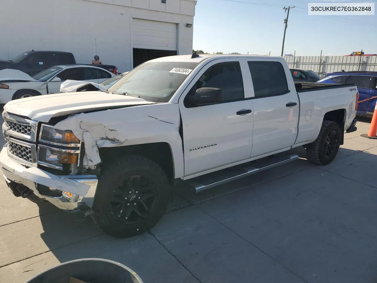 2014 Chevrolet Silverado K1500 Lt VIN: 3GCUKREC7EG362848 Lot: 74082504