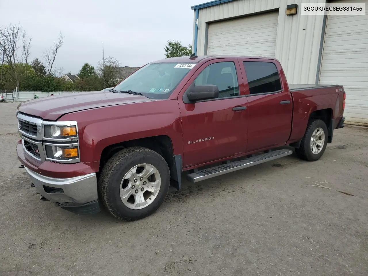 3GCUKREC8EG381456 2014 Chevrolet Silverado K1500 Lt