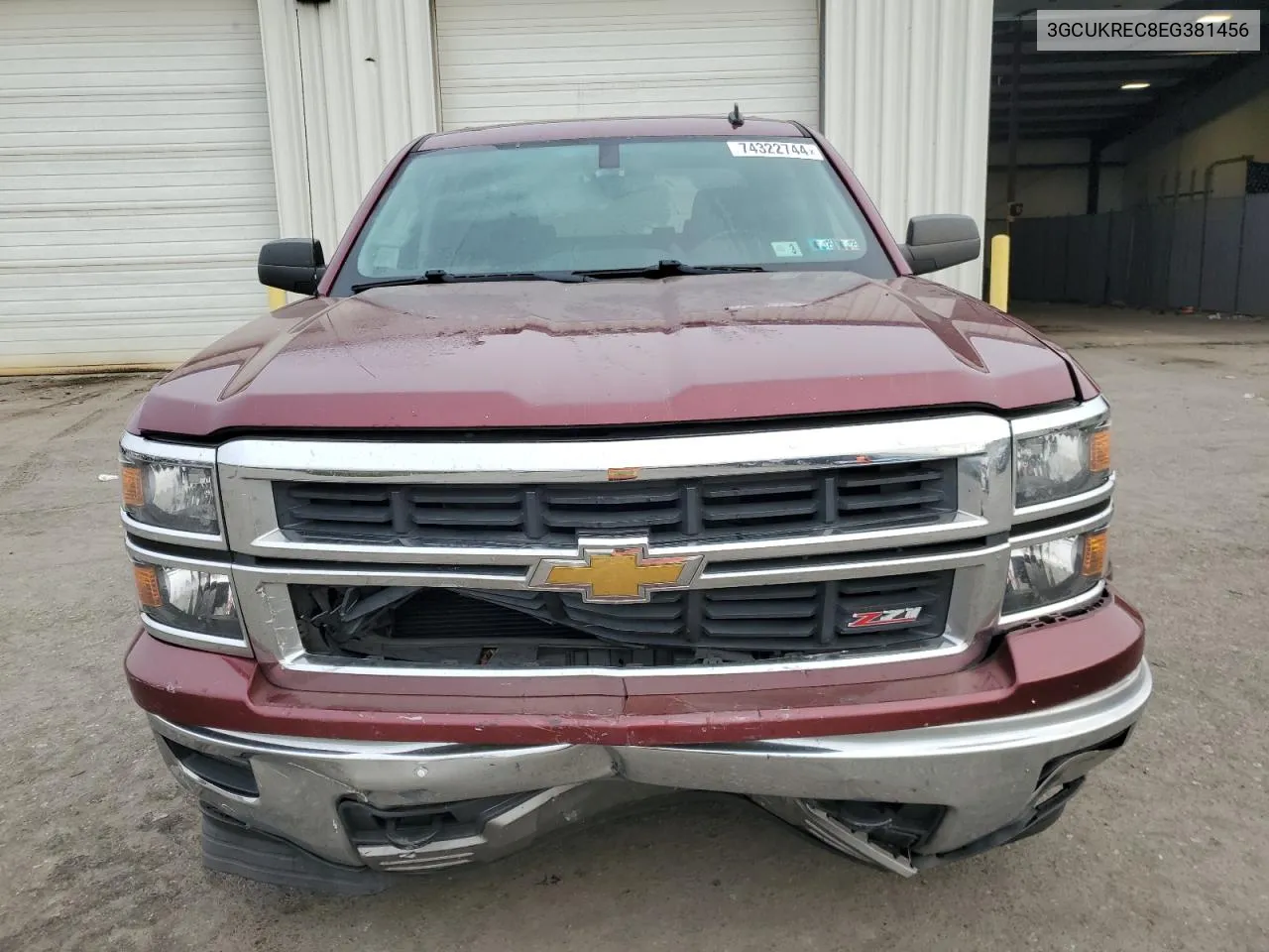 2014 Chevrolet Silverado K1500 Lt VIN: 3GCUKREC8EG381456 Lot: 74322744