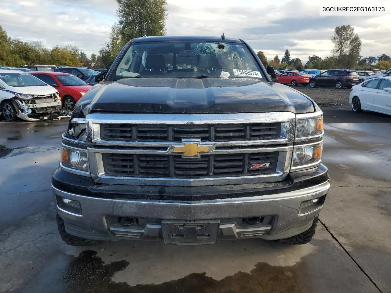 2014 Chevrolet Silverado K1500 Lt VIN: 3GCUKREC2EG163173 Lot: 75440074