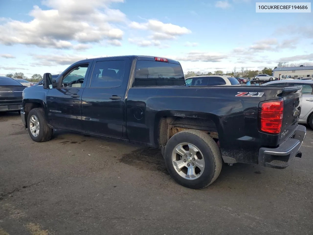 2014 Chevrolet Silverado K1500 Lt VIN: 1GCUKREC8EF194686 Lot: 75550324