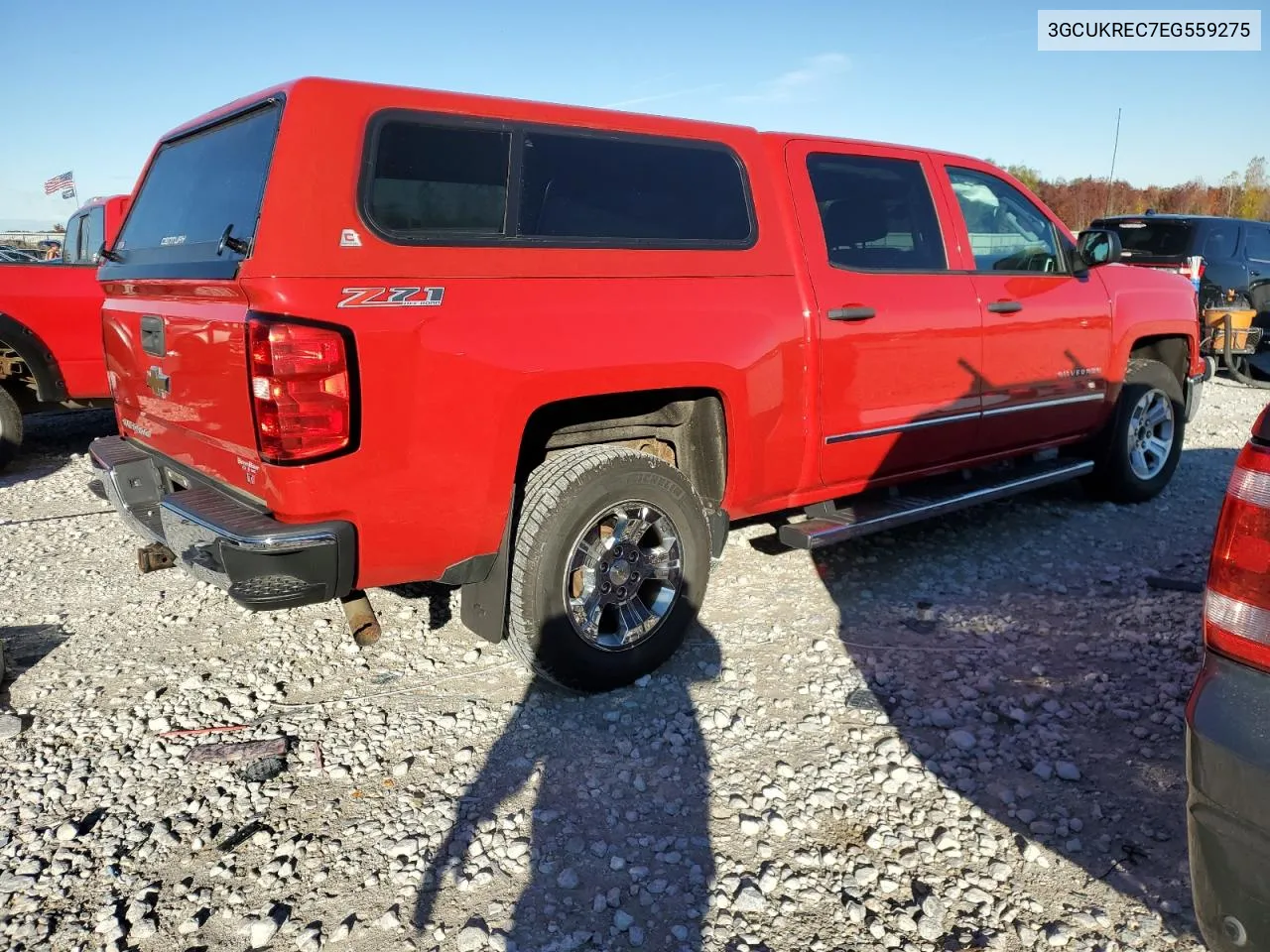 2014 Chevrolet Silverado K1500 Lt VIN: 3GCUKREC7EG559275 Lot: 75954474