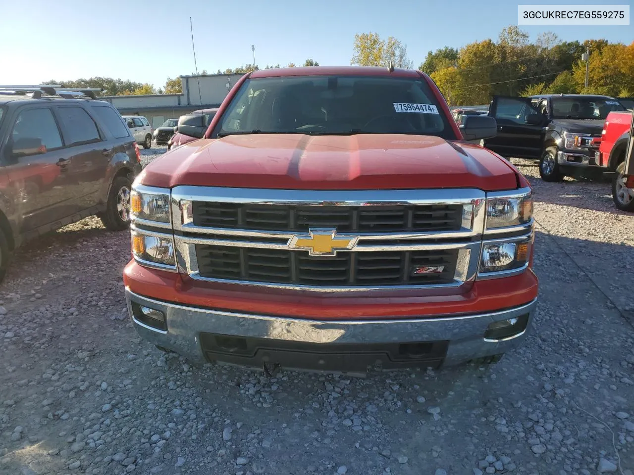 2014 Chevrolet Silverado K1500 Lt VIN: 3GCUKREC7EG559275 Lot: 75954474