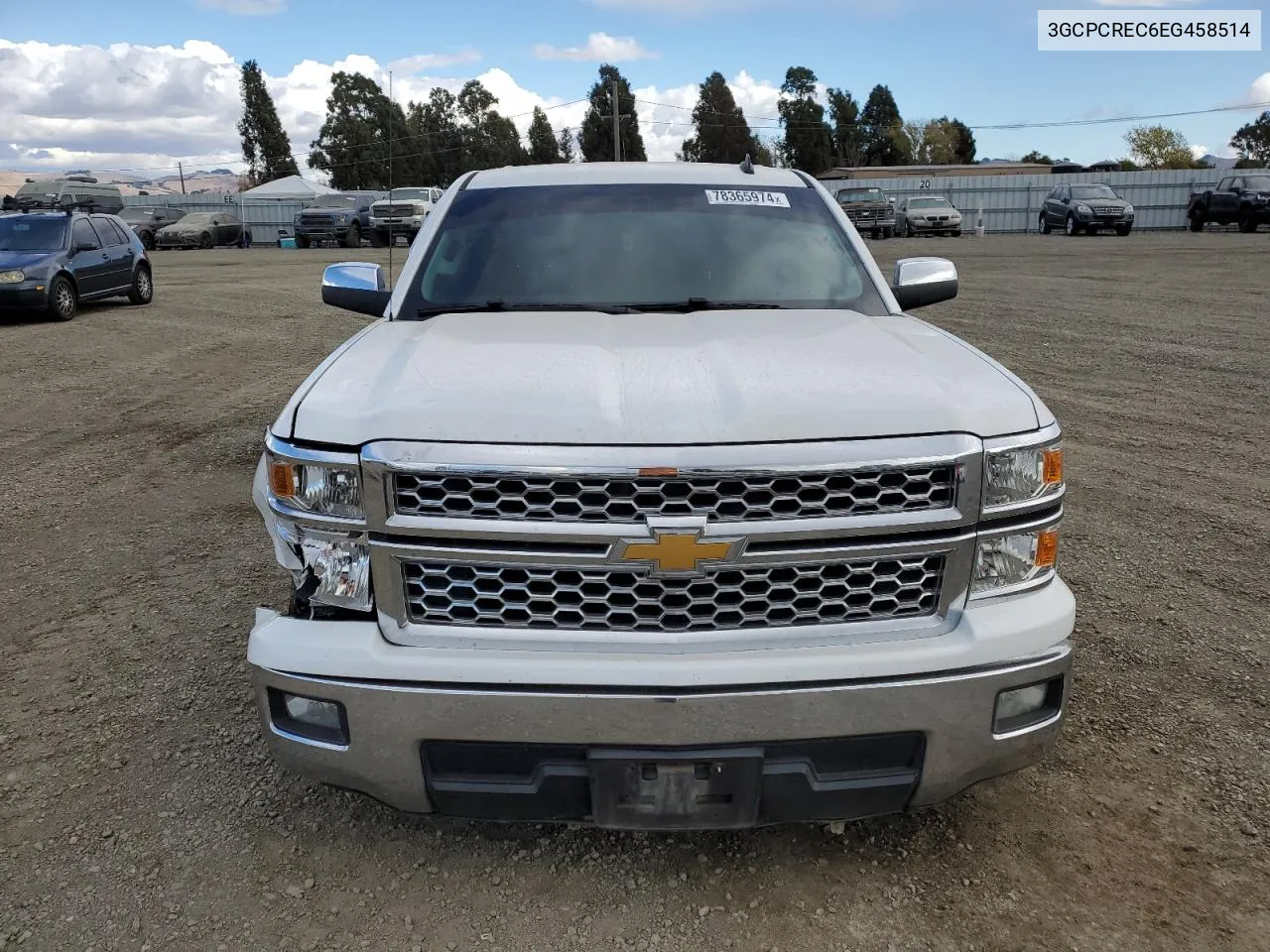 2014 Chevrolet Silverado C1500 Lt VIN: 3GCPCREC6EG458514 Lot: 78365974