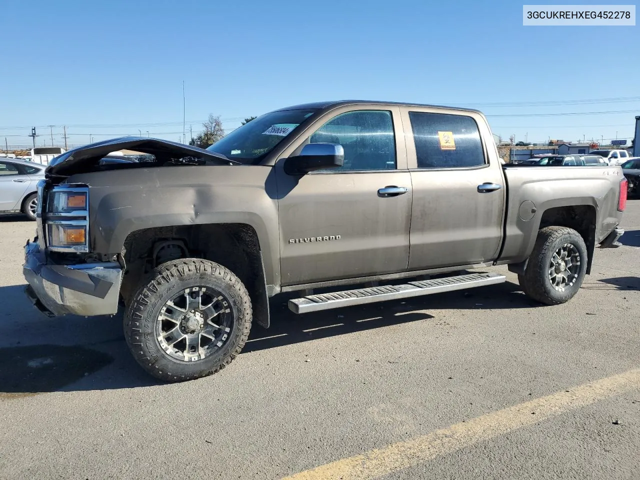 2014 Chevrolet Silverado K1500 Lt VIN: 3GCUKREHXEG452278 Lot: 78506504