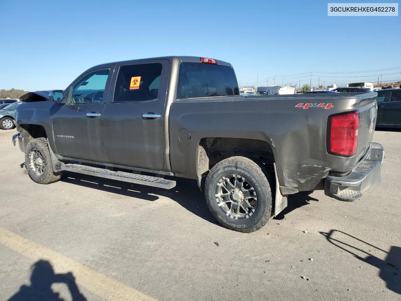 2014 Chevrolet Silverado K1500 Lt VIN: 3GCUKREHXEG452278 Lot: 78506504