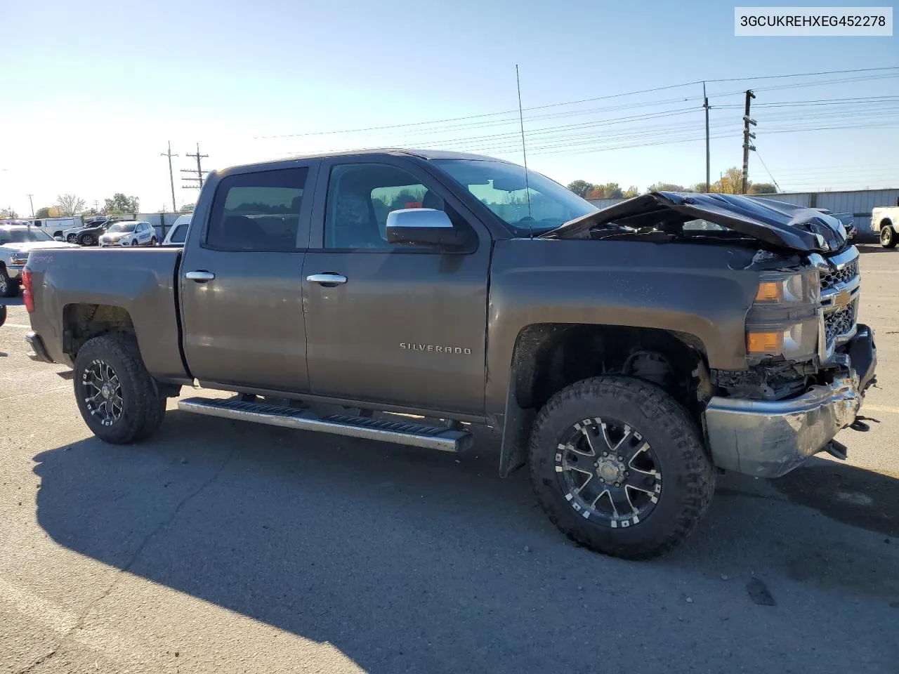 2014 Chevrolet Silverado K1500 Lt VIN: 3GCUKREHXEG452278 Lot: 78506504