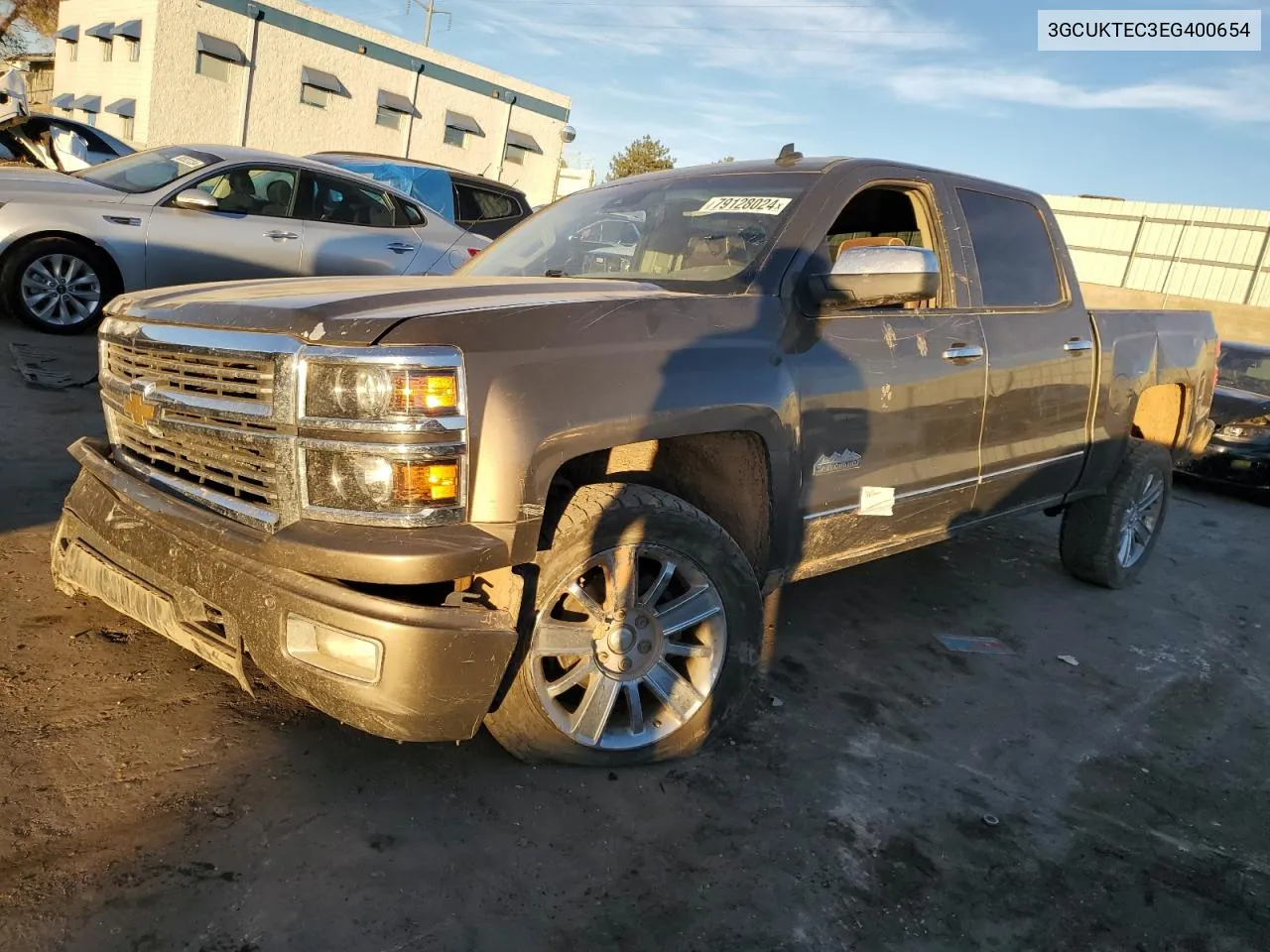 2014 Chevrolet Silverado K1500 High Country VIN: 3GCUKTEC3EG400654 Lot: 79128024