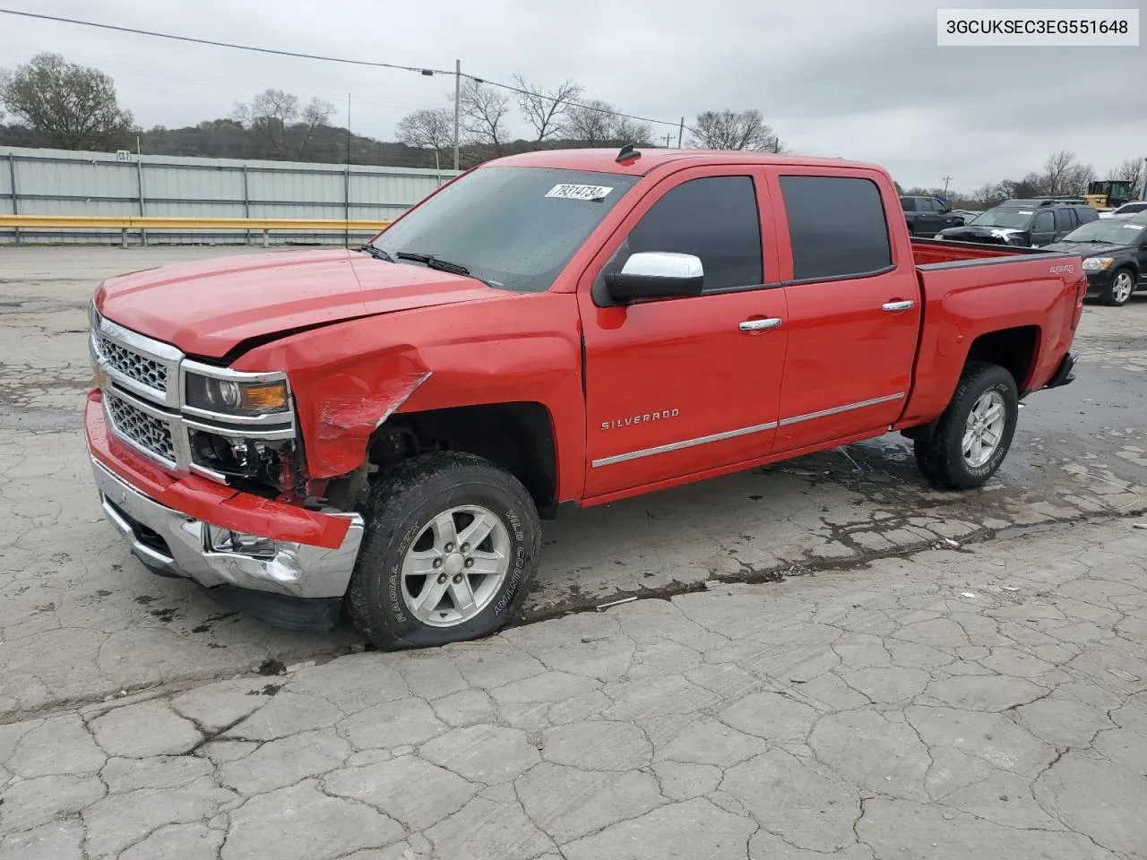 2014 Chevrolet Silverado K1500 Ltz VIN: 3GCUKSEC3EG551648 Lot: 79314734