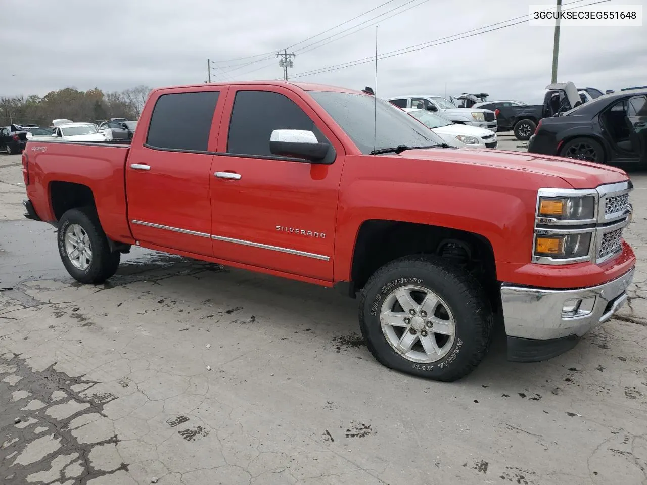 2014 Chevrolet Silverado K1500 Ltz VIN: 3GCUKSEC3EG551648 Lot: 79314734