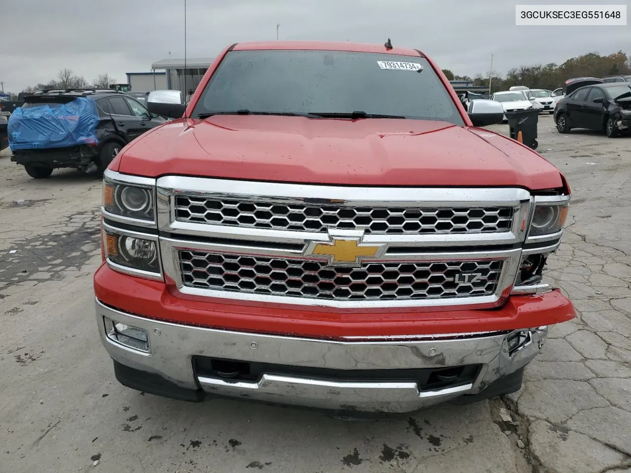 2014 Chevrolet Silverado K1500 Ltz VIN: 3GCUKSEC3EG551648 Lot: 79314734