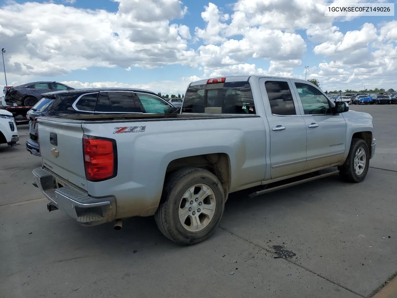 2015 Chevrolet Silverado K1500 Ltz VIN: 1GCVKSEC0FZ149026 Lot: 52298844