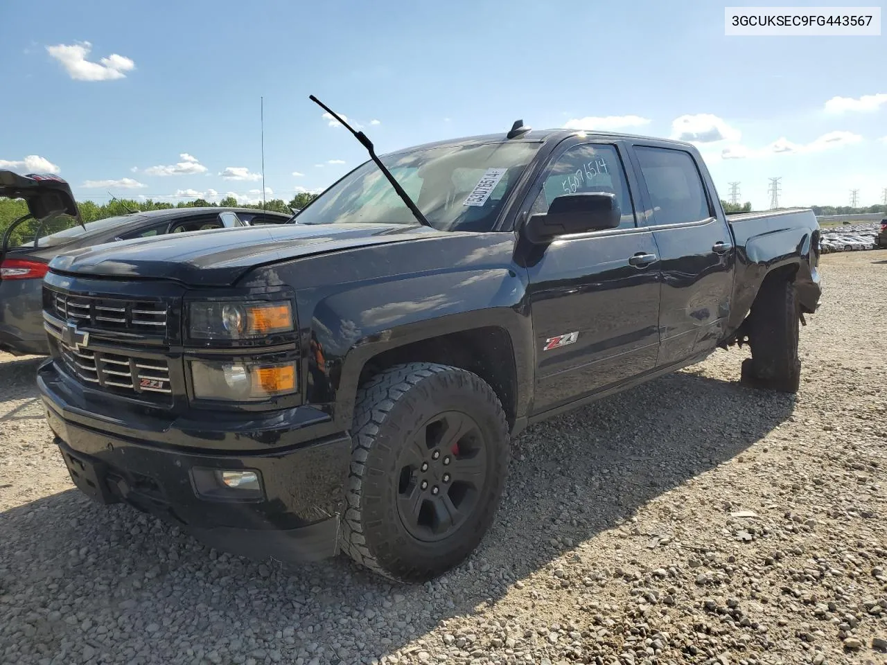 2015 Chevrolet Silverado K1500 Ltz VIN: 3GCUKSEC9FG443567 Lot: 53076514