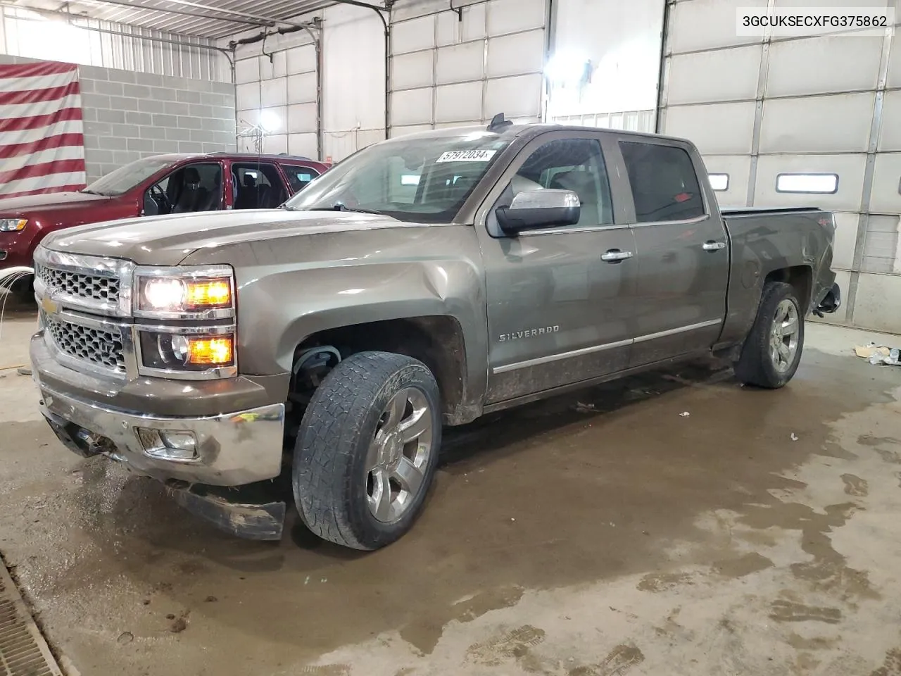 2015 Chevrolet Silverado K1500 Ltz VIN: 3GCUKSECXFG375862 Lot: 57972034