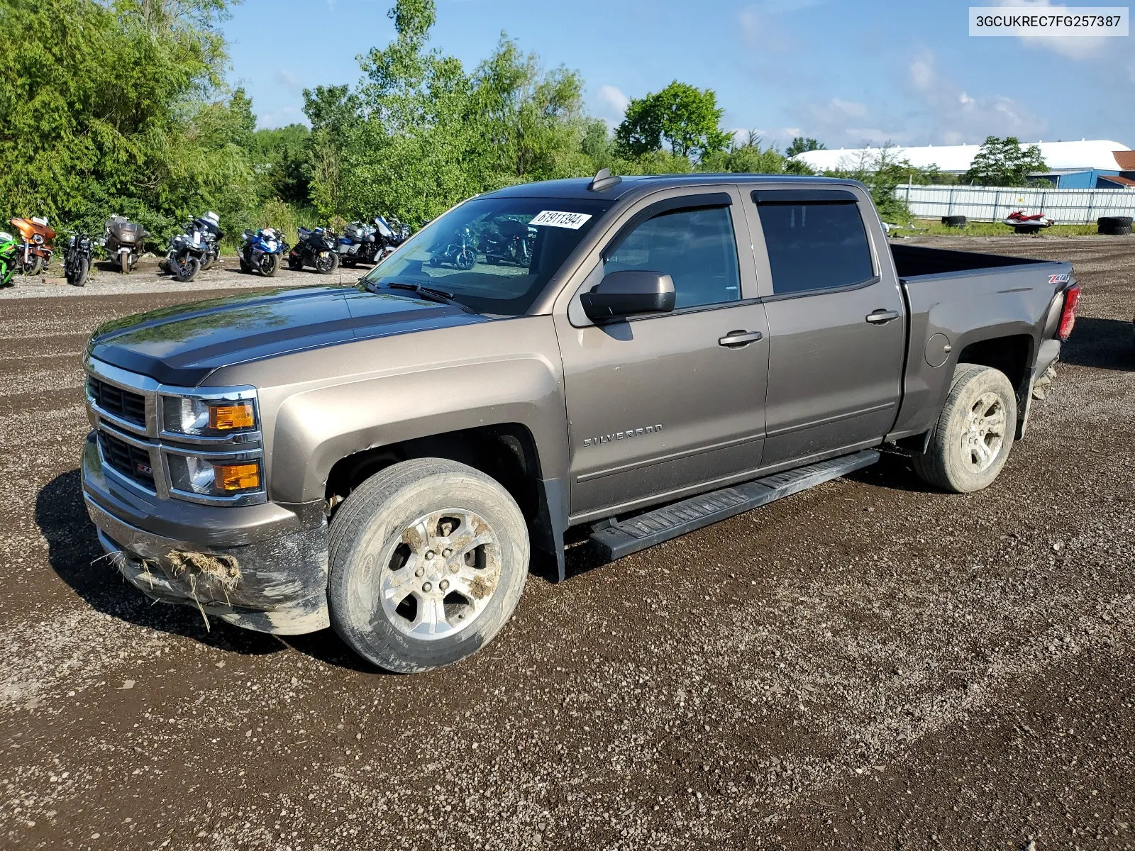 2015 Chevrolet Silverado K1500 Lt VIN: 3GCUKREC7FG257387 Lot: 61911394