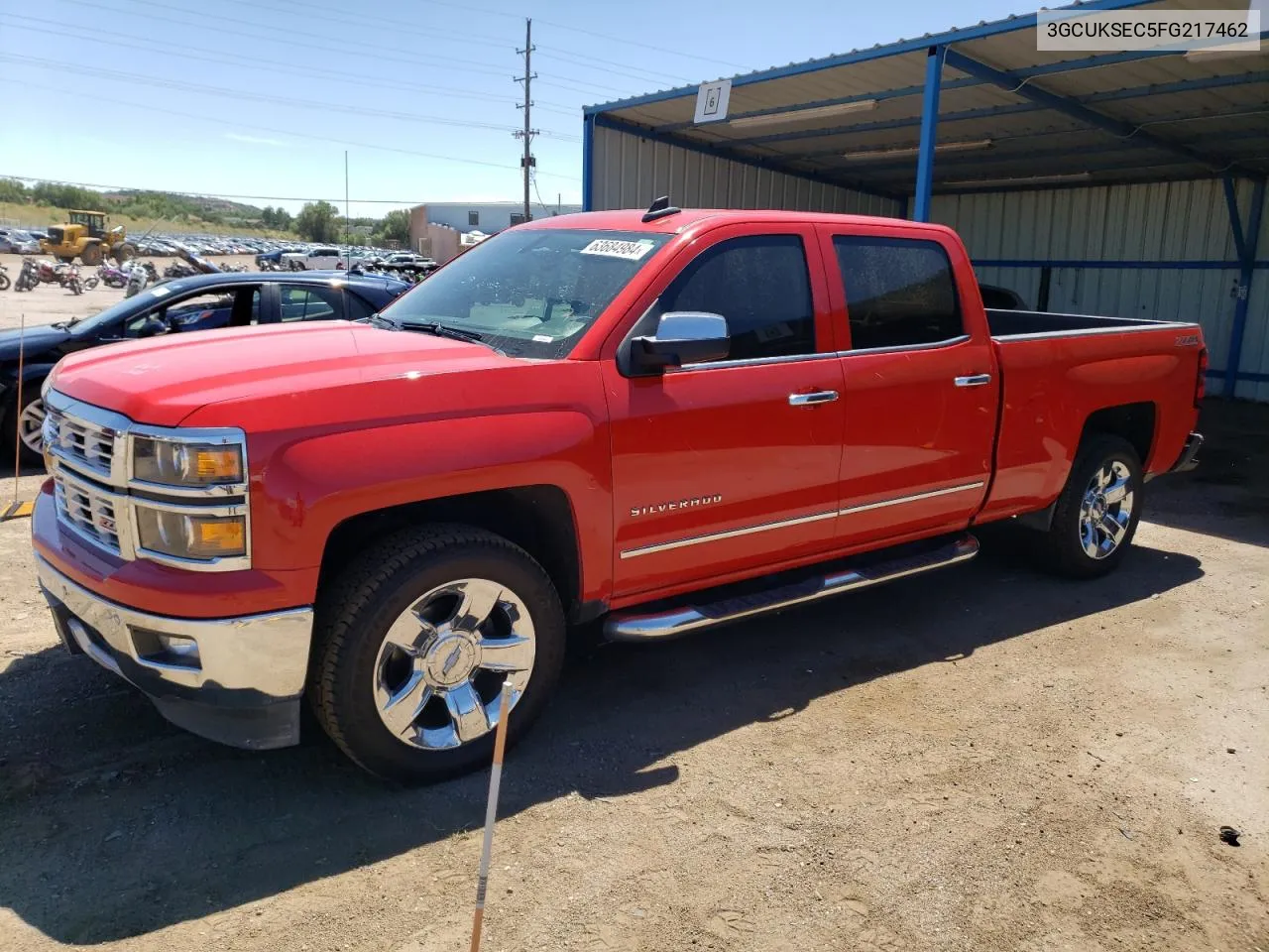 2015 Chevrolet Silverado K1500 Ltz VIN: 3GCUKSEC5FG217462 Lot: 63684984