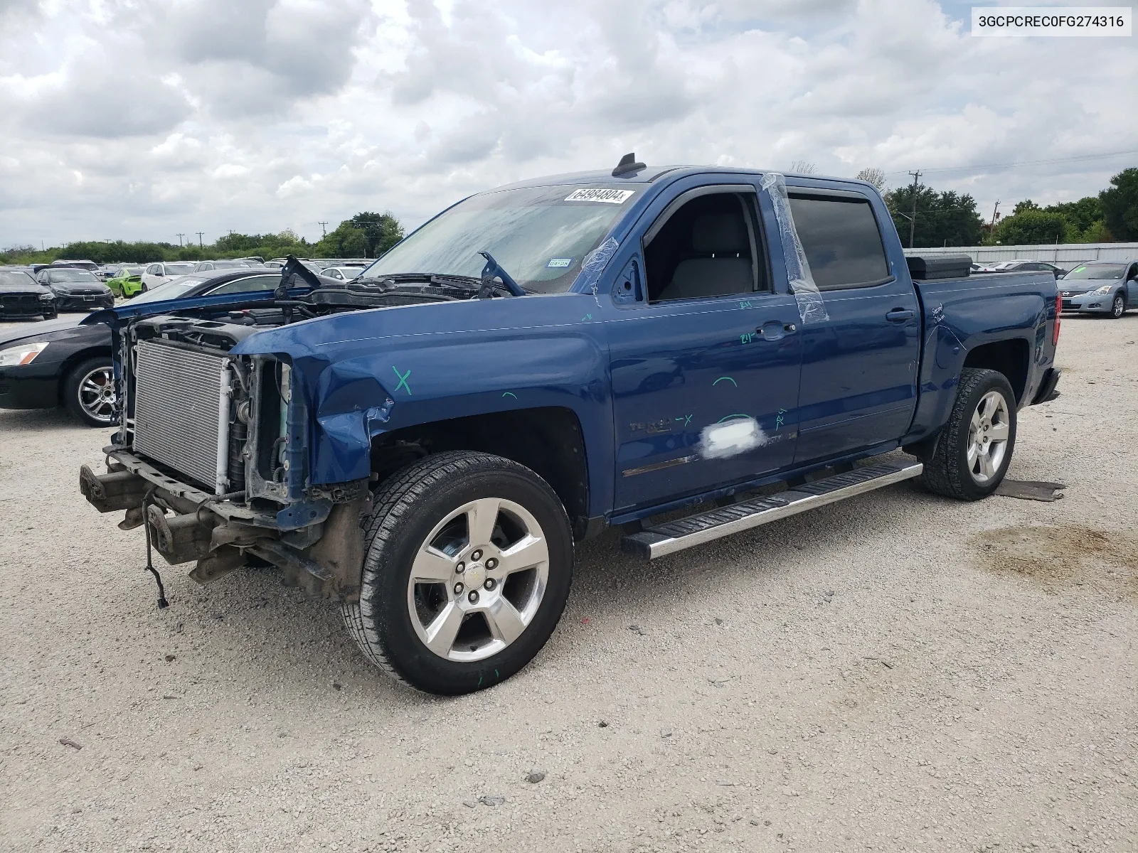 2015 Chevrolet Silverado C1500 Lt VIN: 3GCPCREC0FG274316 Lot: 64984804