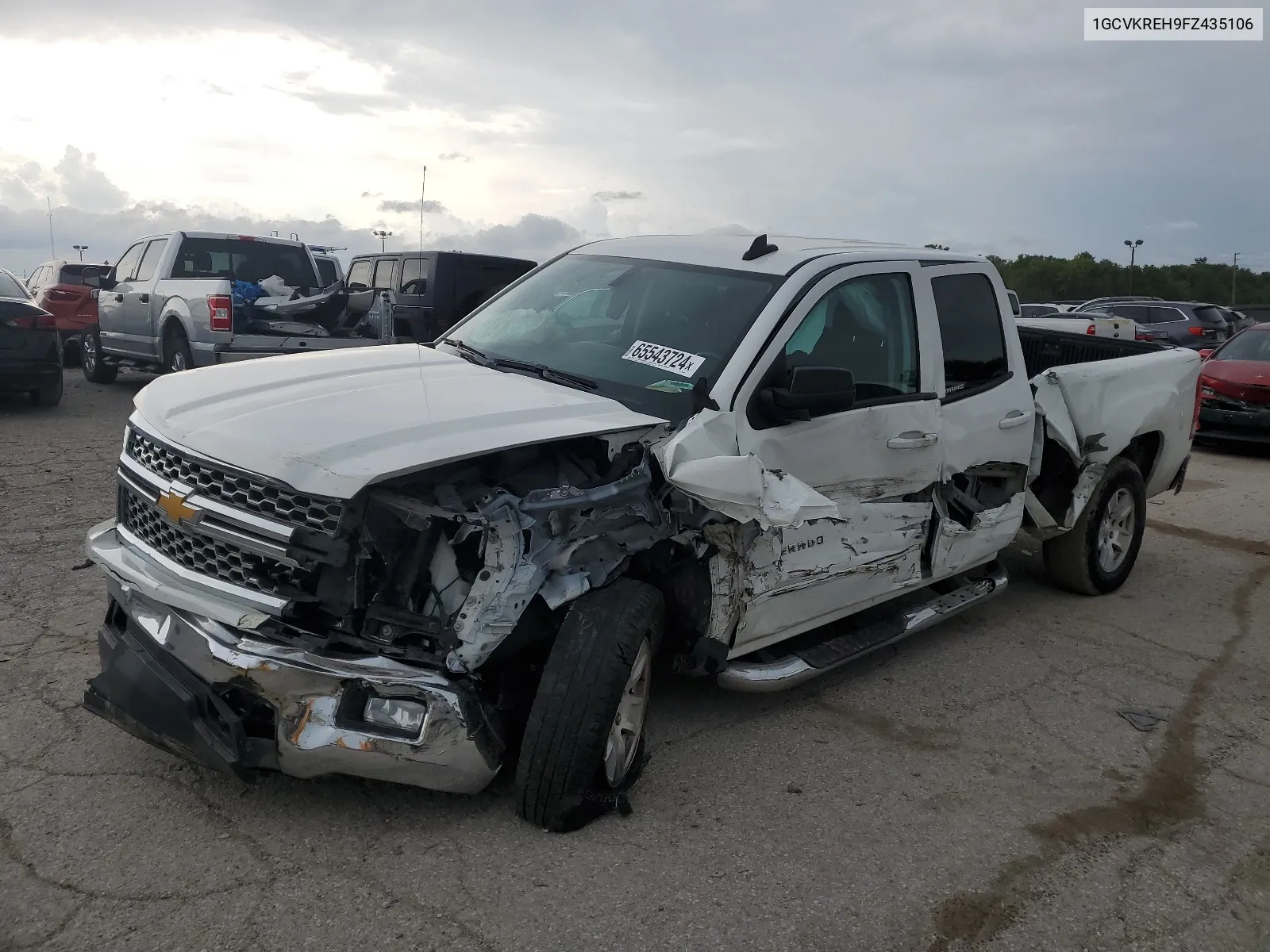 2015 Chevrolet Silverado K1500 Lt VIN: 1GCVKREH9FZ435106 Lot: 65543724