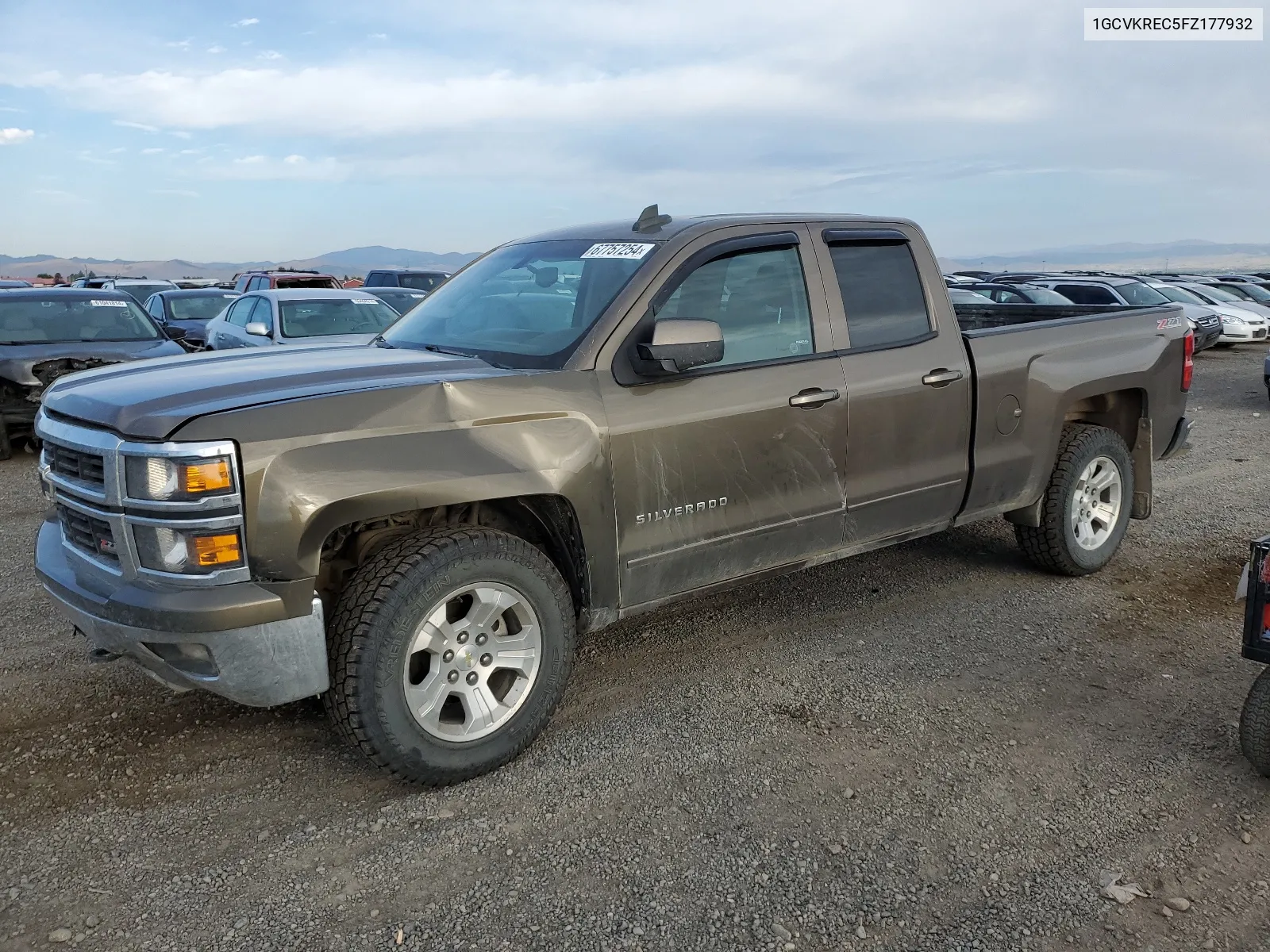 2015 Chevrolet Silverado K1500 Lt VIN: 1GCVKREC5FZ177932 Lot: 67757254