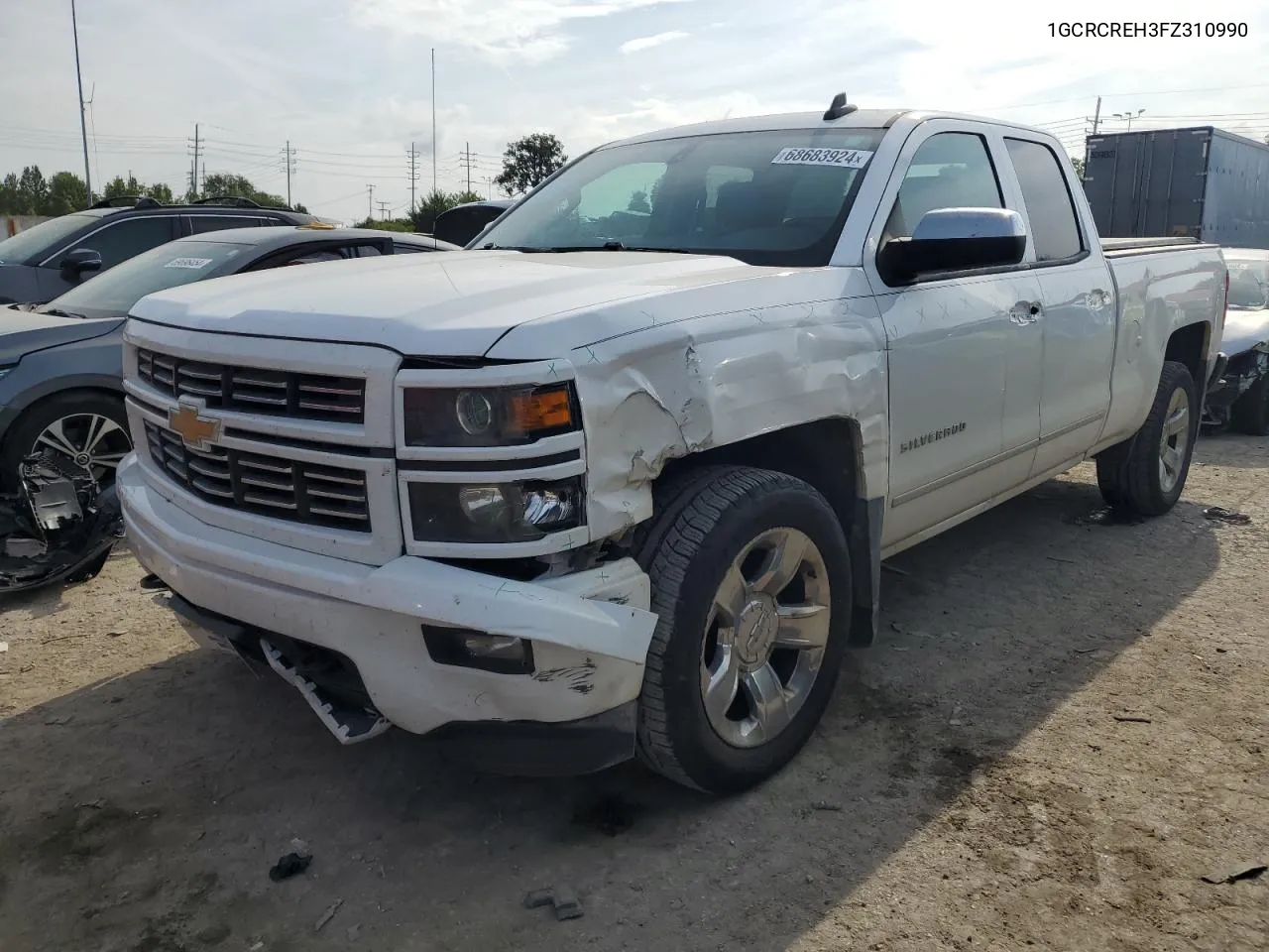 2015 Chevrolet Silverado C1500 Lt VIN: 1GCRCREH3FZ310990 Lot: 68683924