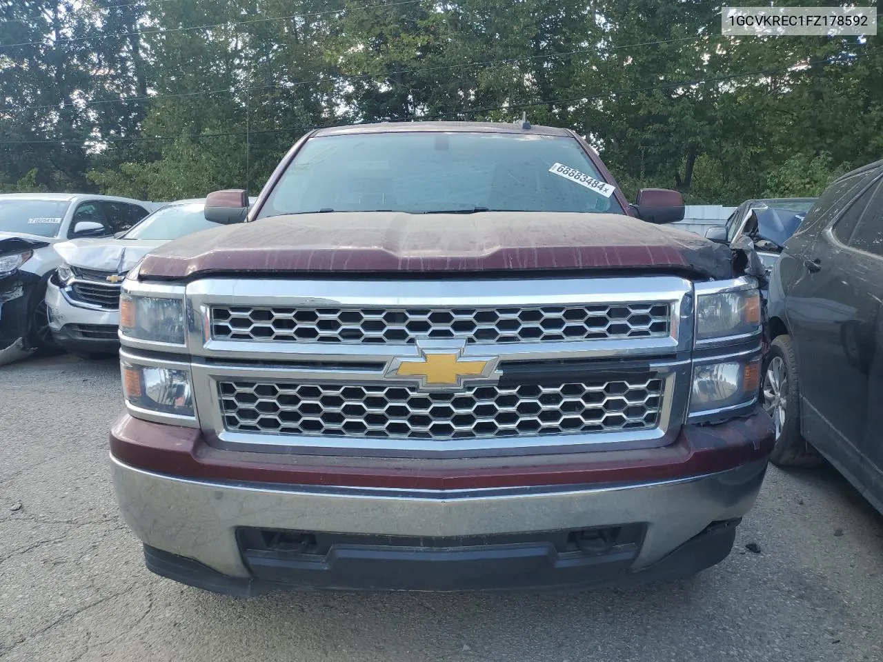 2015 Chevrolet Silverado K1500 Lt VIN: 1GCVKREC1FZ178592 Lot: 68883484