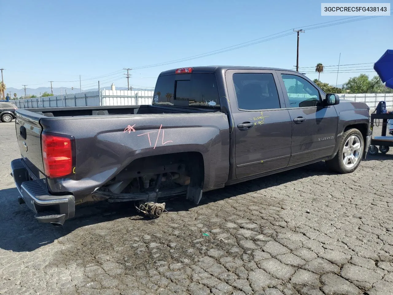 2015 Chevrolet Silverado C1500 Lt VIN: 3GCPCREC5FG438143 Lot: 69914134