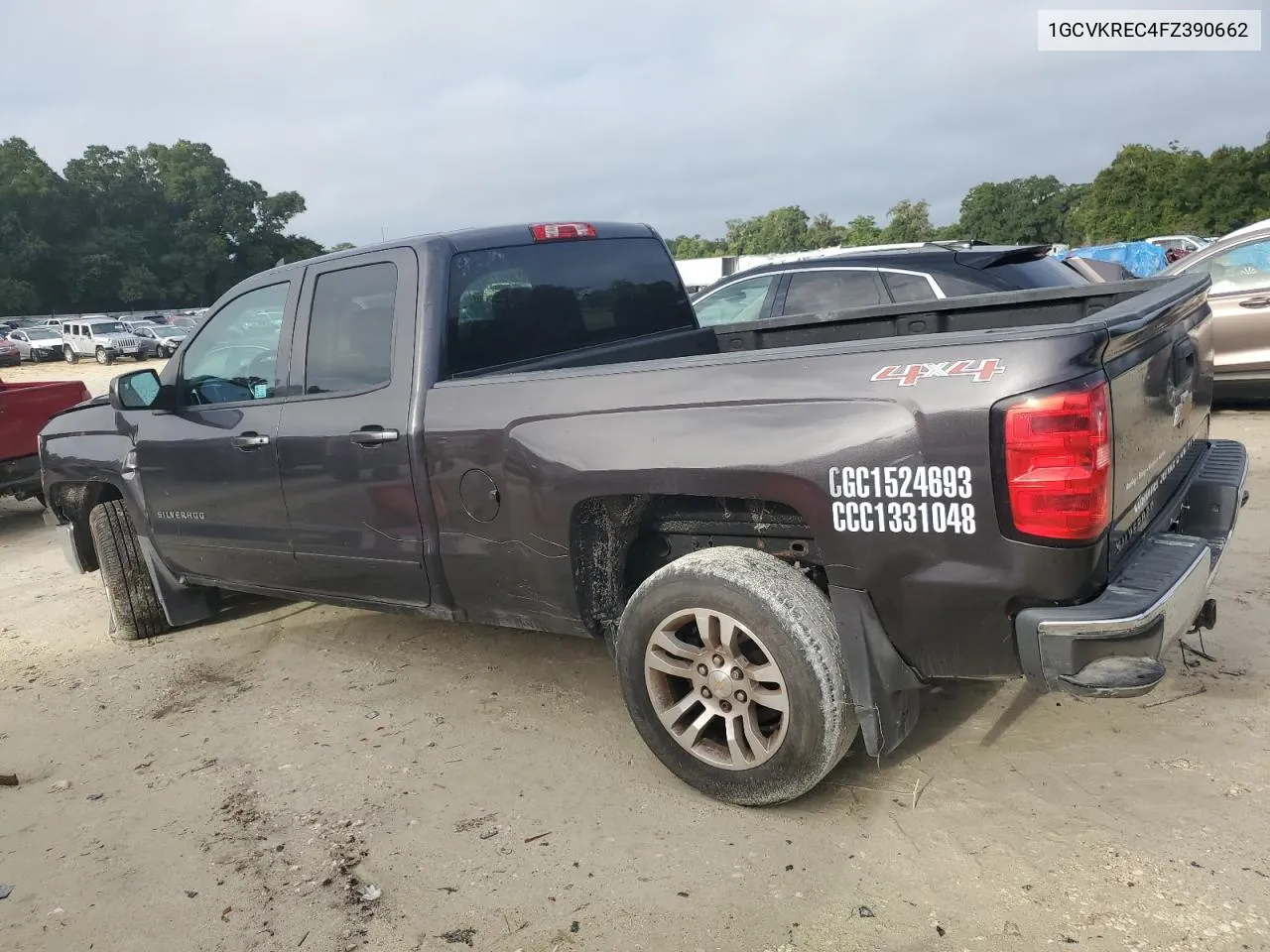 1GCVKREC4FZ390662 2015 Chevrolet Silverado K1500 Lt