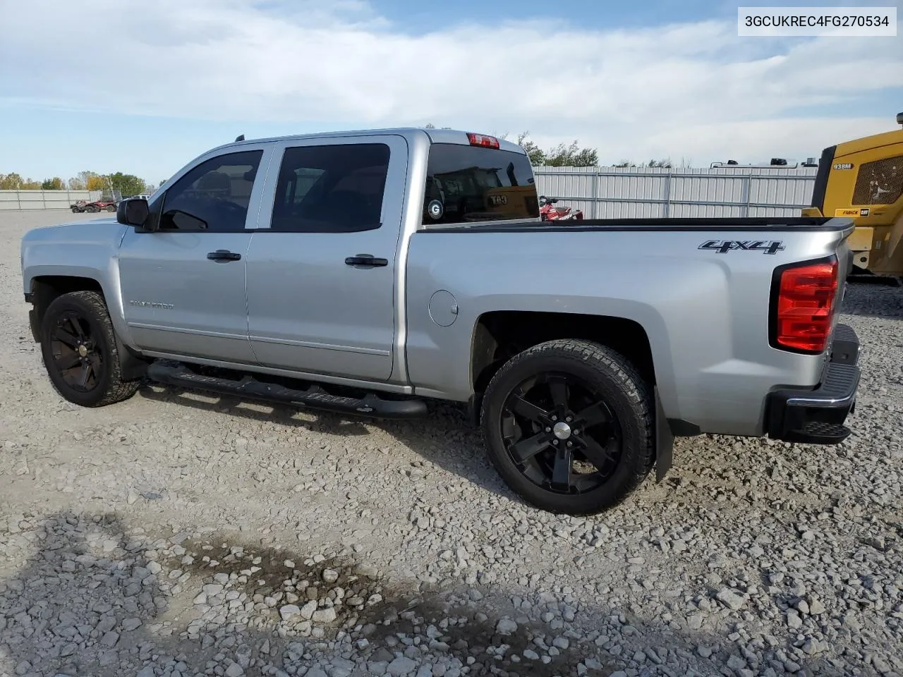 2015 Chevrolet Silverado K1500 Lt VIN: 3GCUKREC4FG270534 Lot: 70327463