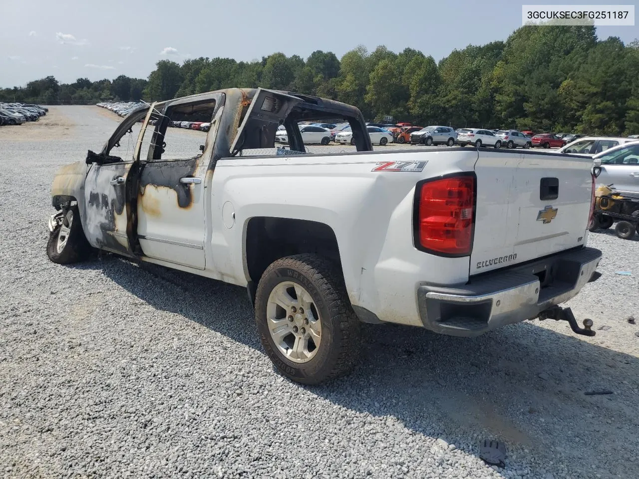 2015 Chevrolet Silverado K1500 Ltz VIN: 3GCUKSEC3FG251187 Lot: 71044224