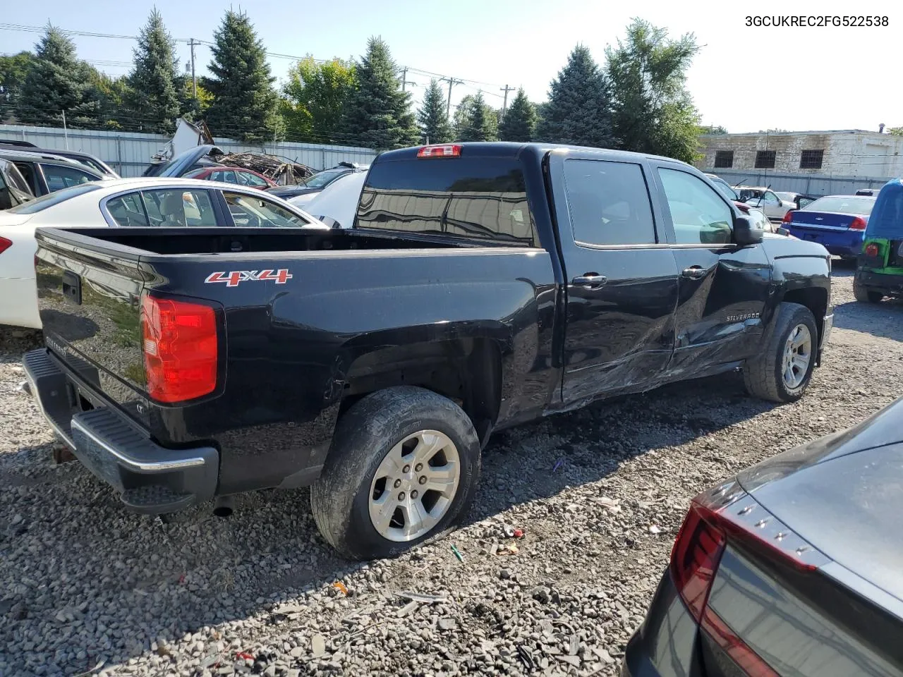 2015 Chevrolet Silverado K1500 Lt VIN: 3GCUKREC2FG522538 Lot: 71241374