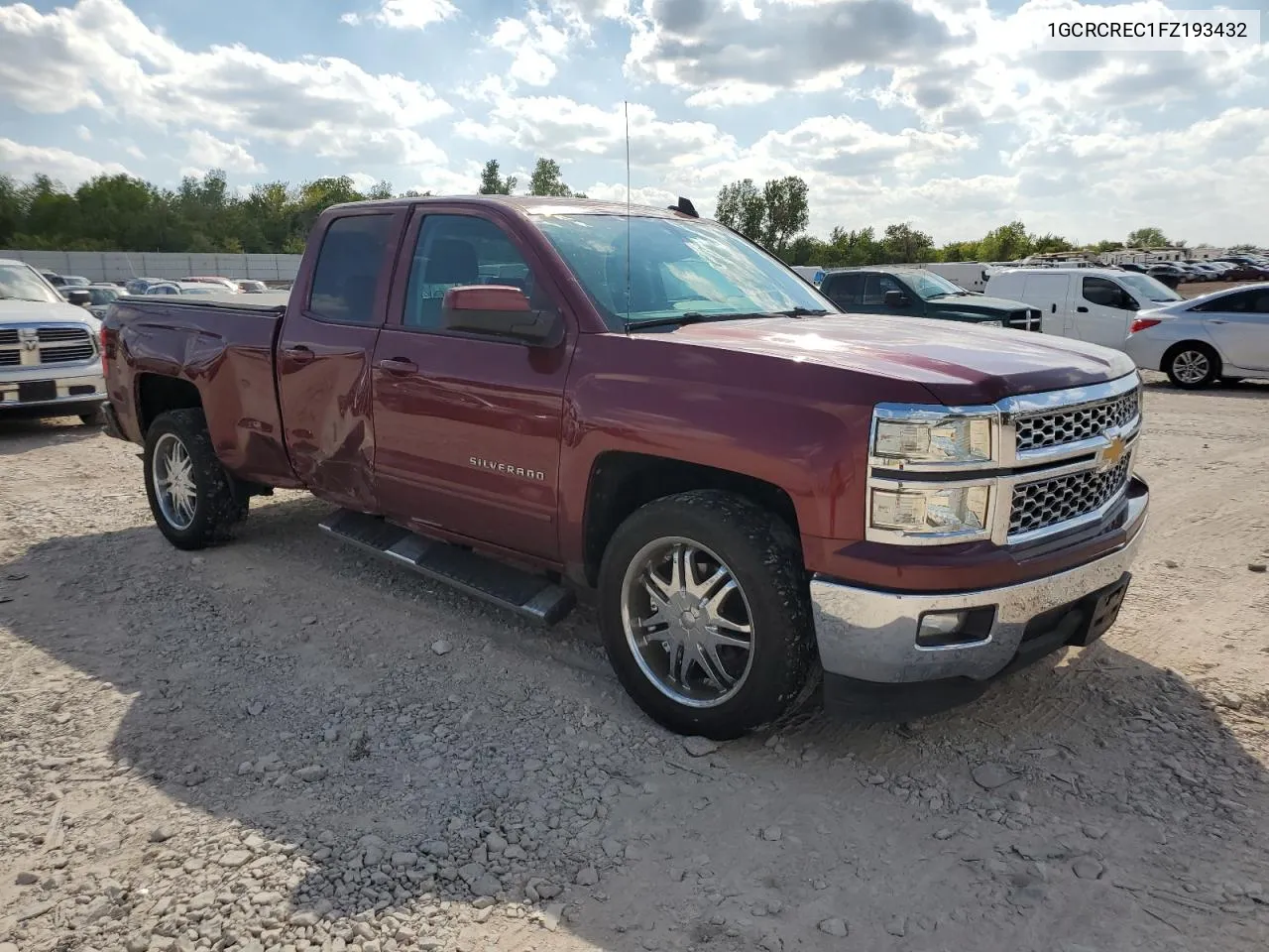 2015 Chevrolet Silverado C1500 Lt VIN: 1GCRCREC1FZ193432 Lot: 71644304