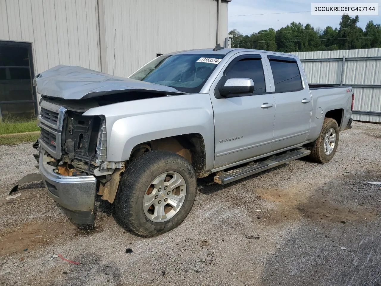 2015 Chevrolet Silverado K1500 Lt VIN: 3GCUKREC8FG497144 Lot: 71663524