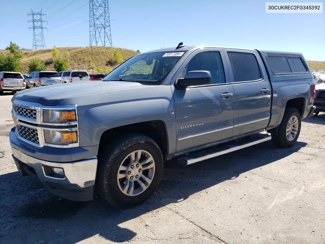 2015 Chevrolet Silverado K1500 Lt VIN: 3GCUKREC2FG345392 Lot: 72017394