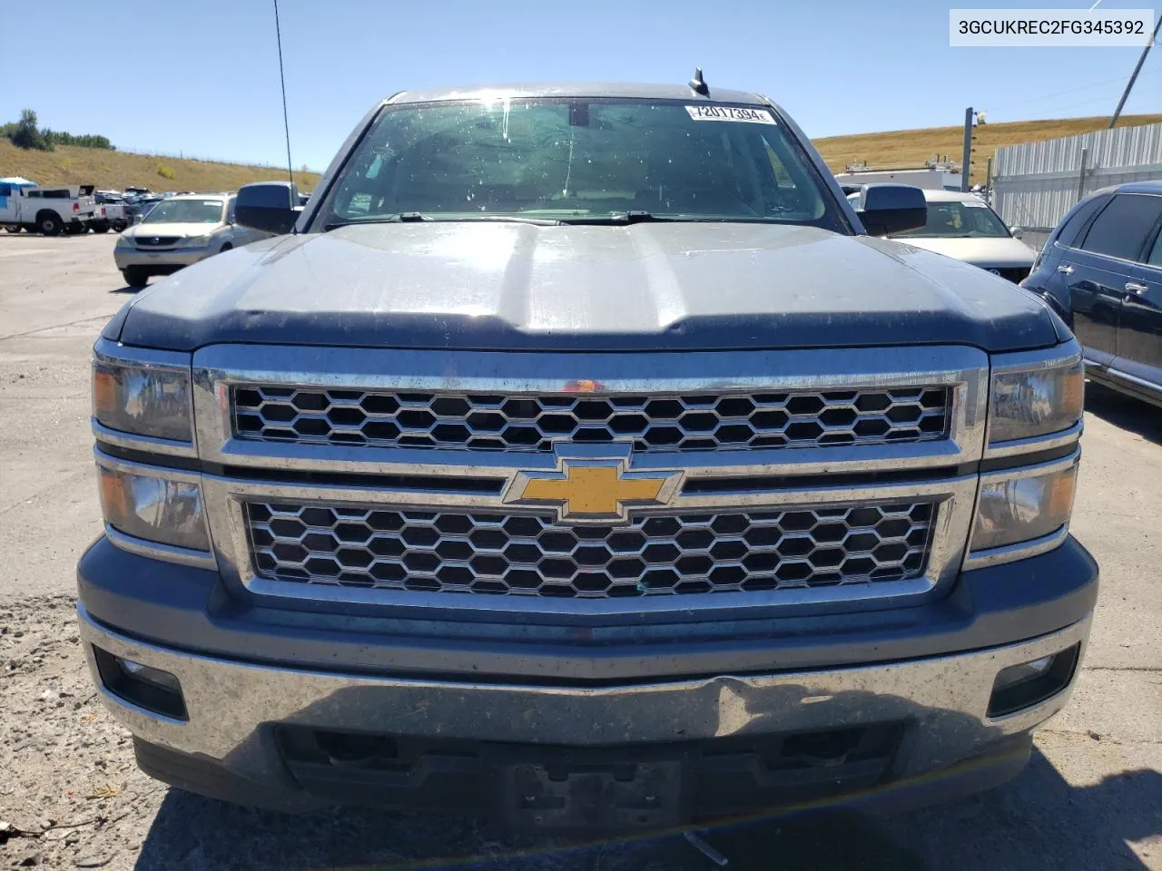 2015 Chevrolet Silverado K1500 Lt VIN: 3GCUKREC2FG345392 Lot: 72017394