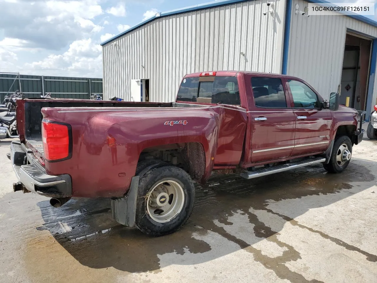 2015 Chevrolet Silverado K3500 Ltz VIN: 1GC4K0C89FF126151 Lot: 72205694