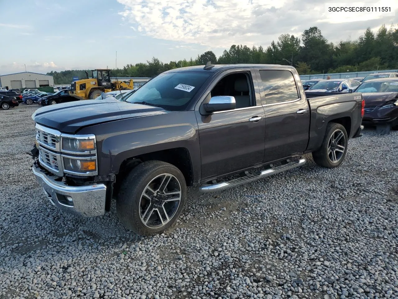 2015 Chevrolet Silverado C1500 Ltz VIN: 3GCPCSEC8FG111551 Lot: 72598034