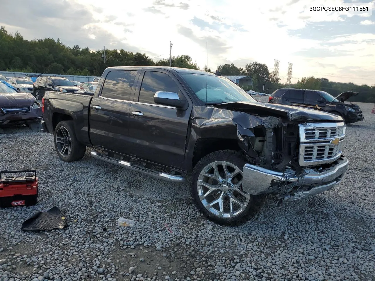 2015 Chevrolet Silverado C1500 Ltz VIN: 3GCPCSEC8FG111551 Lot: 72598034