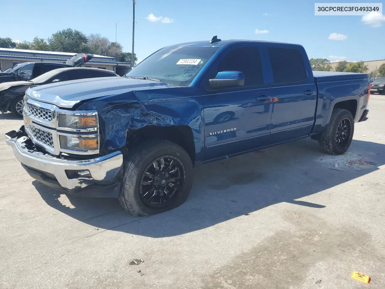 2015 Chevrolet Silverado C1500 Lt VIN: 3GCPCREC3FG493349 Lot: 72902234