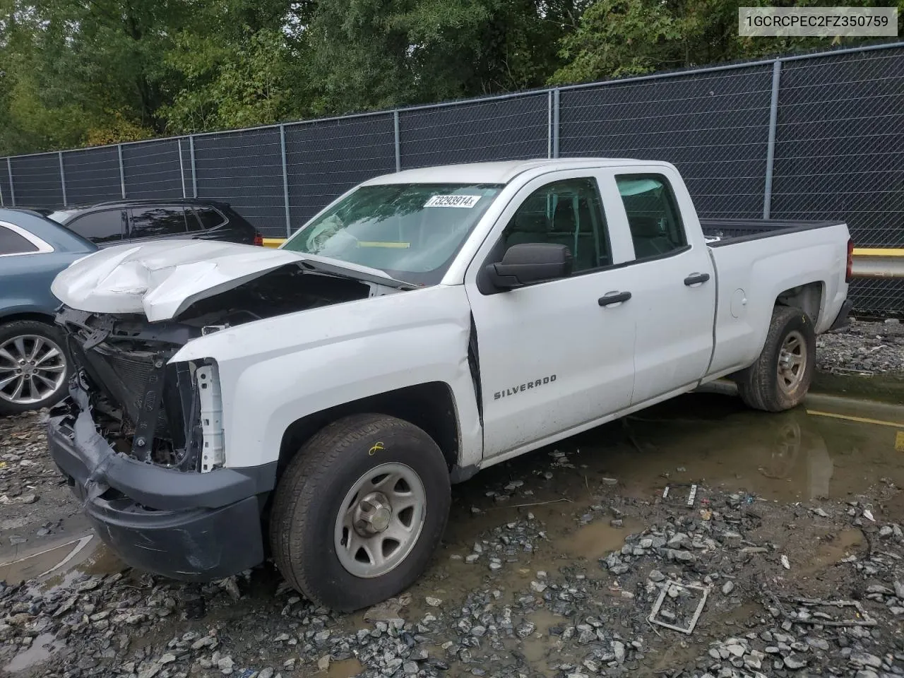 1GCRCPEC2FZ350759 2015 Chevrolet Silverado C1500