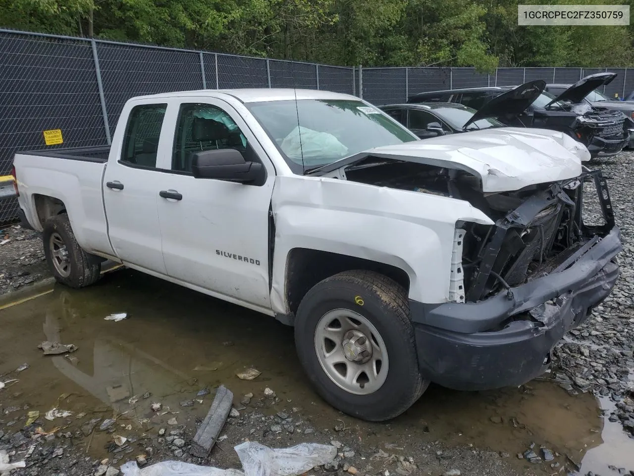 2015 Chevrolet Silverado C1500 VIN: 1GCRCPEC2FZ350759 Lot: 73293914