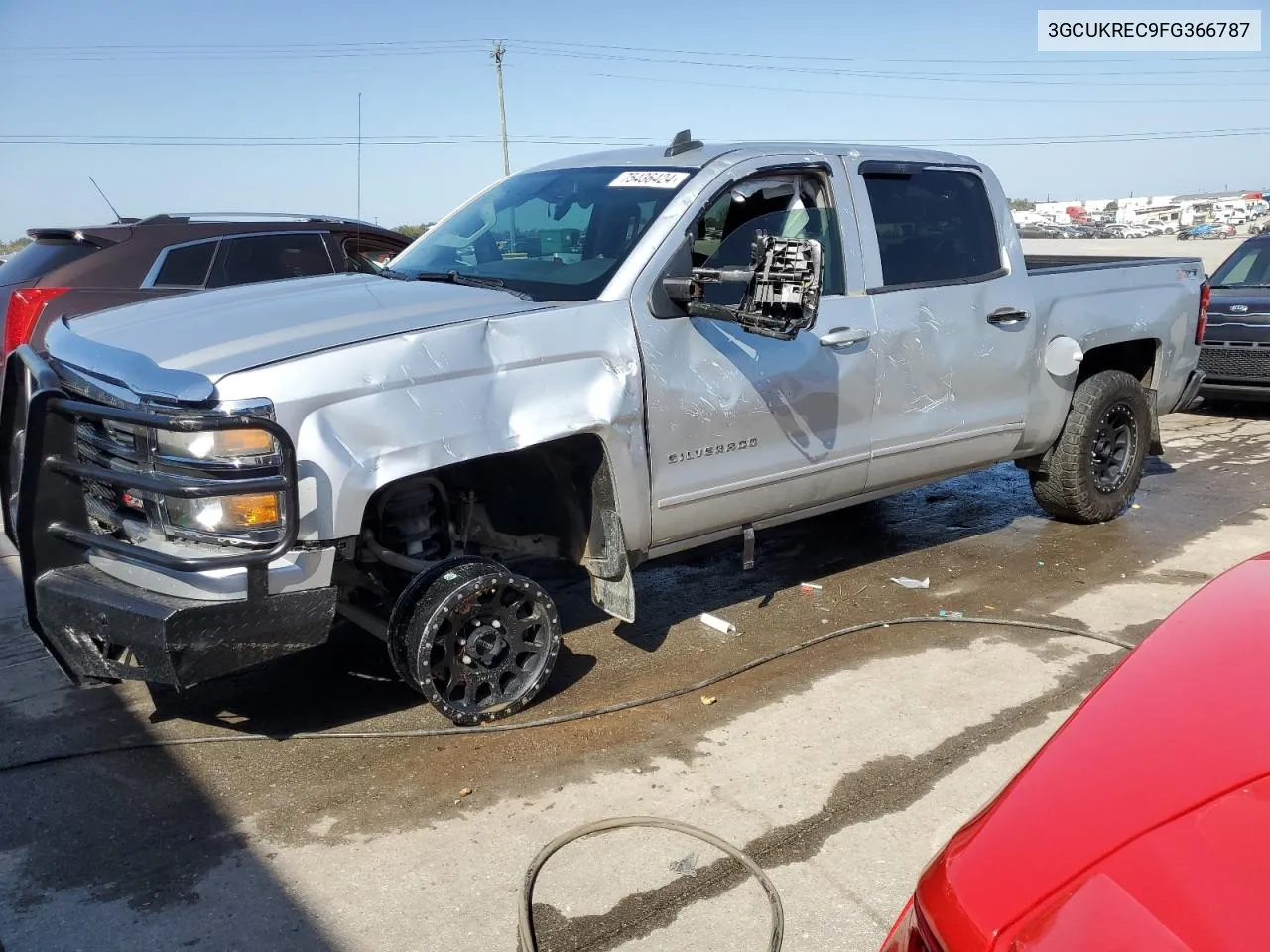 2015 Chevrolet Silverado K1500 Lt VIN: 3GCUKREC9FG366787 Lot: 75436424