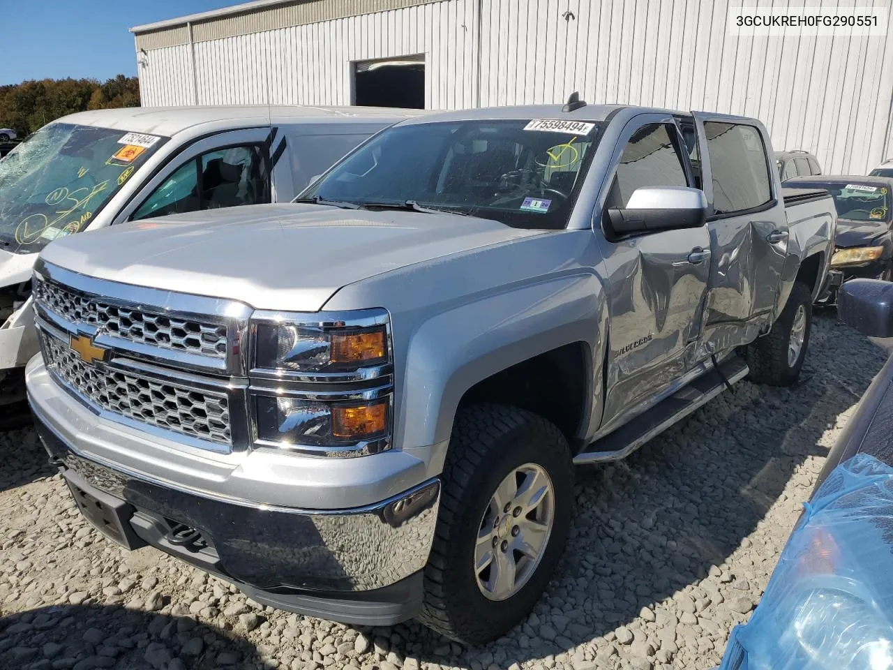 2015 Chevrolet Silverado K1500 Lt VIN: 3GCUKREH0FG290551 Lot: 75598494