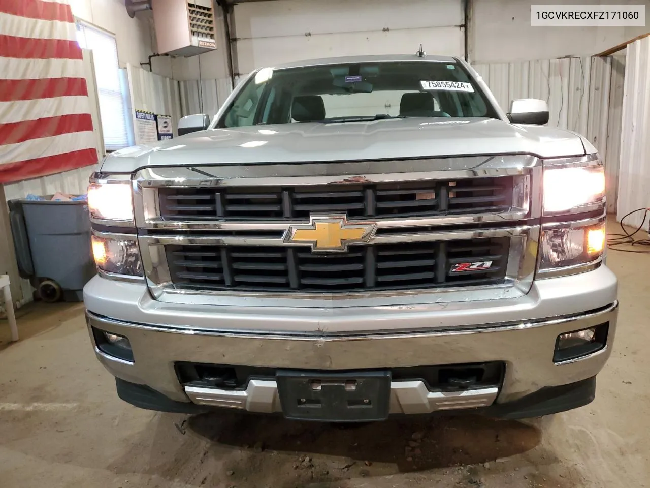 2015 Chevrolet Silverado K1500 Lt VIN: 1GCVKRECXFZ171060 Lot: 75855424